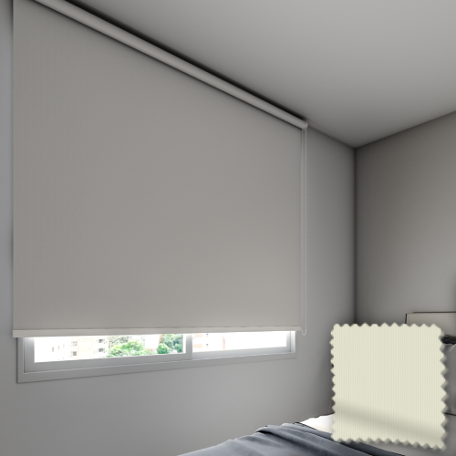 Persiana Rolô Blackout Liso PVC Creme