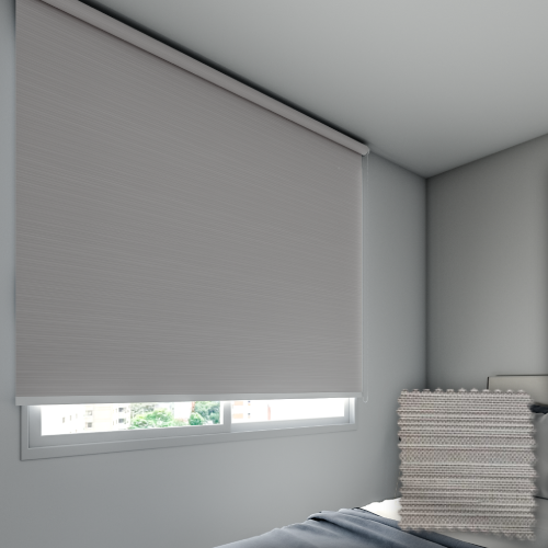 Persiana Rolô Blackout Texturizado Cinza