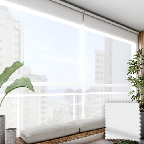 Persiana Rolô Tela Solar 3% Off White (Branco)