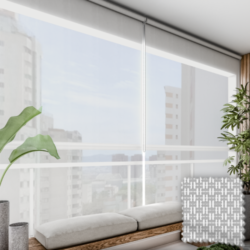 Persiana Rolô Tela Solar 3% Cinza Suave