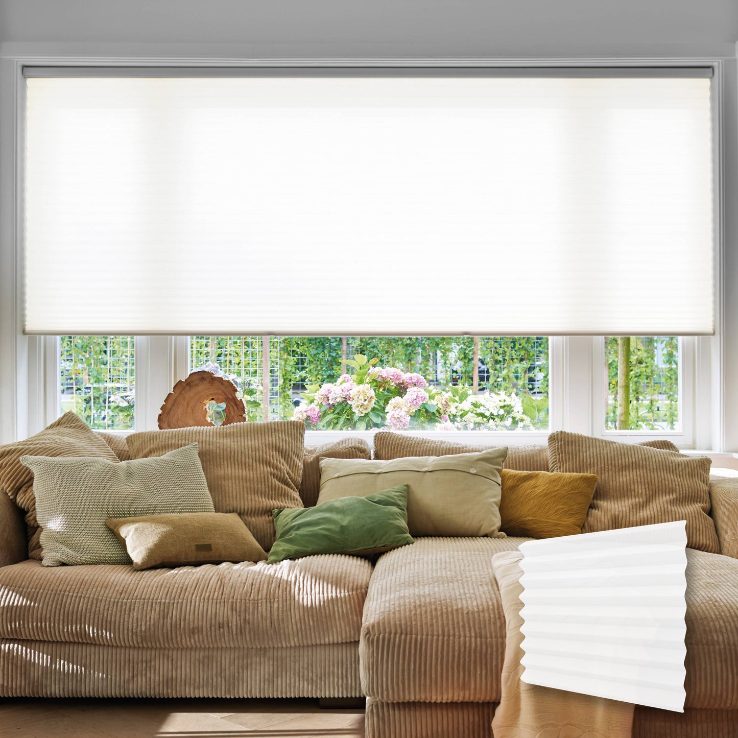 Persiana Celular Translúcida Branco Gelo