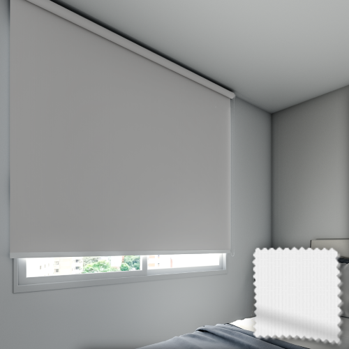 Persiana Rolô Blackout Liso PVC Branco