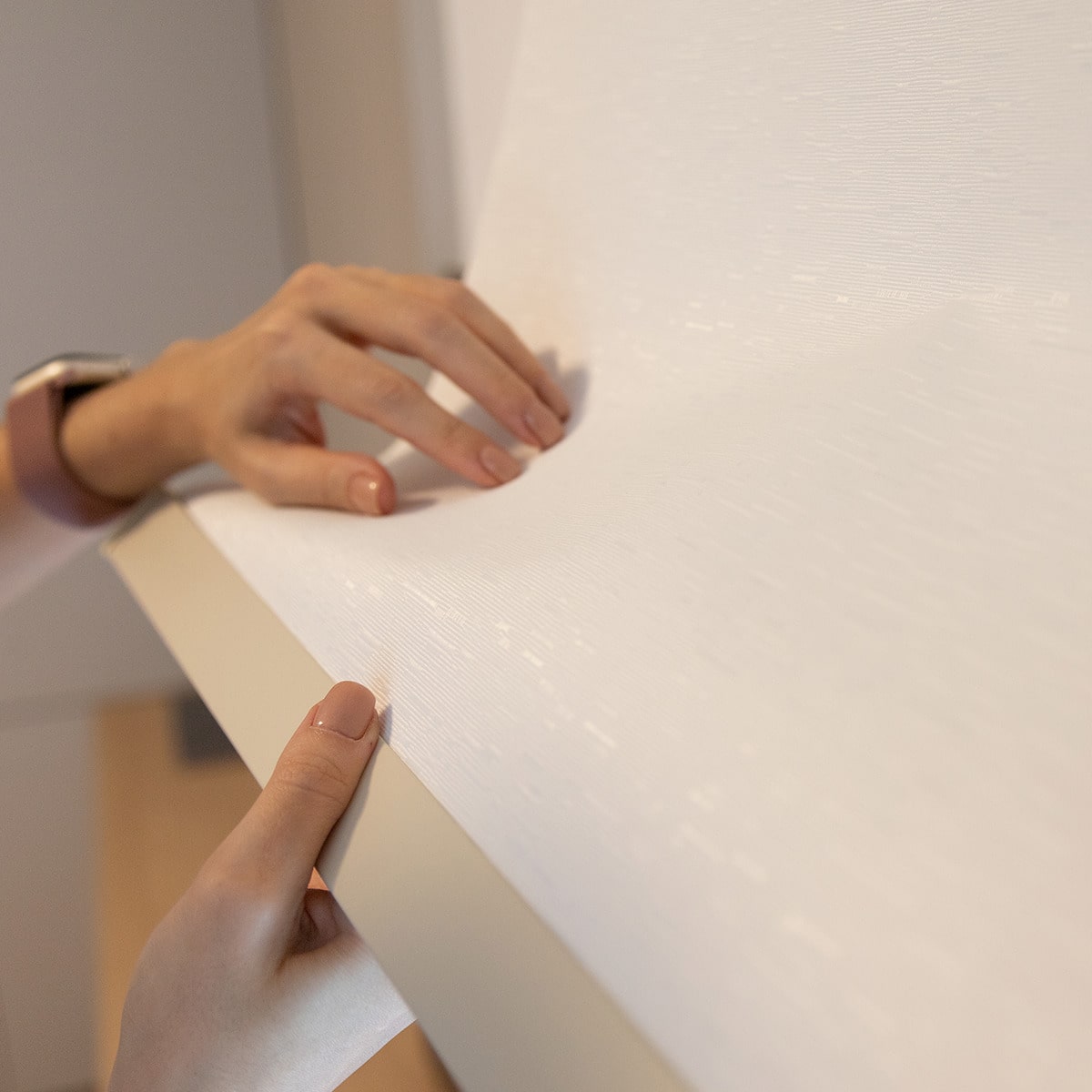 Persiana Romana  Blackout - Off White Texturizada