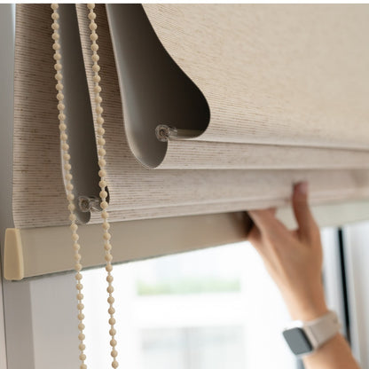 Persiana Romana  Blackout - Bege Rústico Texturizada