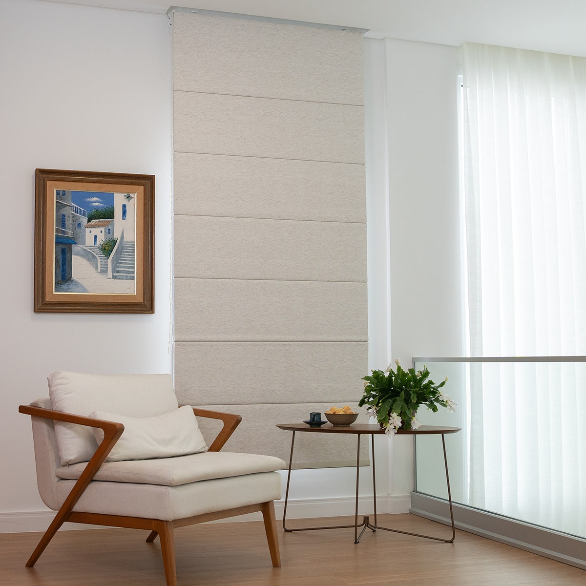 Persiana Romana  Blackout - Bege Rústico Texturizada