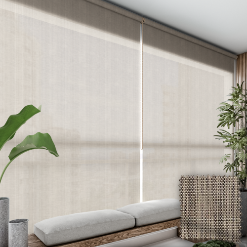 Persiana Rolô Tela Solar 3% Rústica Latte