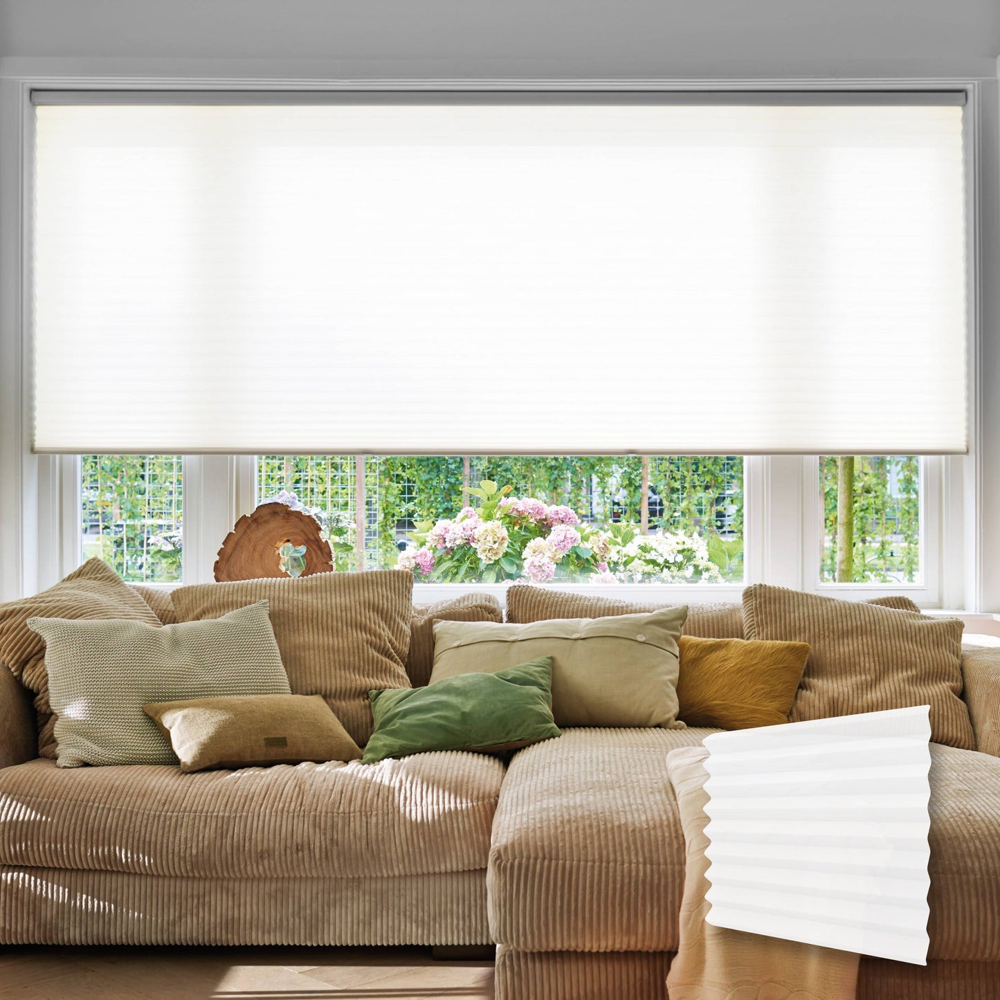 Persiana Celular Translúcida Branco Gelo