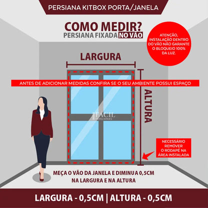 Persiana Blackout Kitbox - Bege