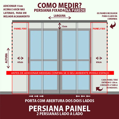 Persiana Painel Blackout - Preta