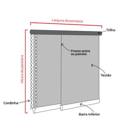 Persiana Painel Blackout - Bege