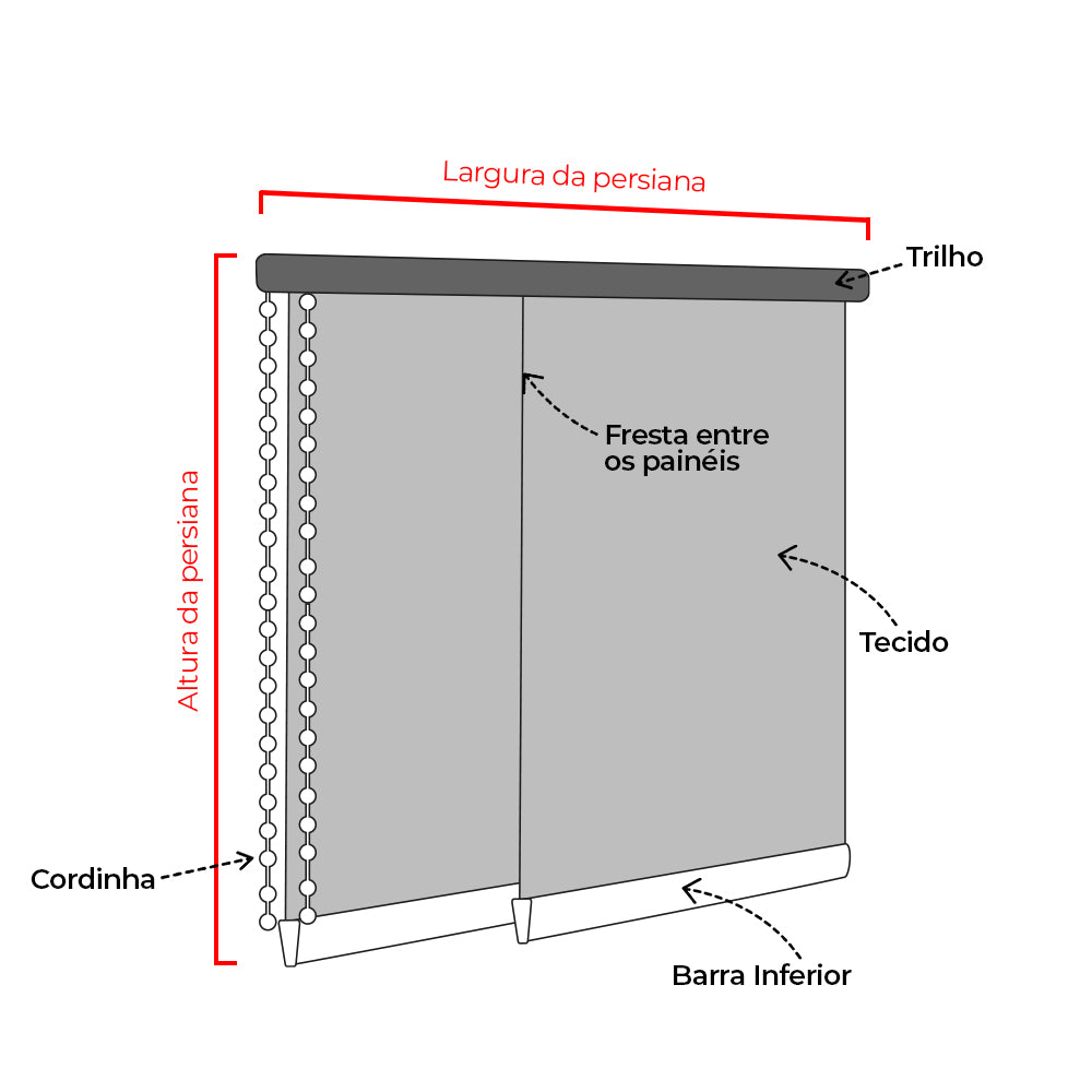 Persiana Painel Blackout - Branca